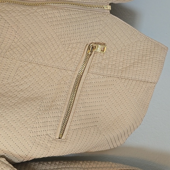 Marc New York Andrew Marc Cream Faux Leather Jacket Size Medium - Picture 3 of 8